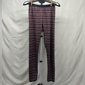 Parnell Patterned Leggings in Black and Purple Medium